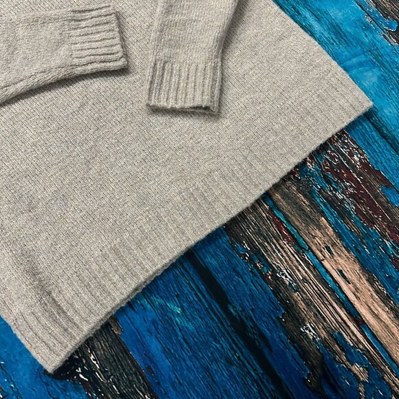 Zara Tan Wool Alpaca Blend Crewneck Sweater Size Large - Picture 6 of 12